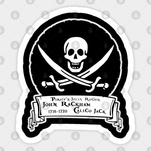 John Rackham - Calico Jack Jolly Roger Sticker by MBK